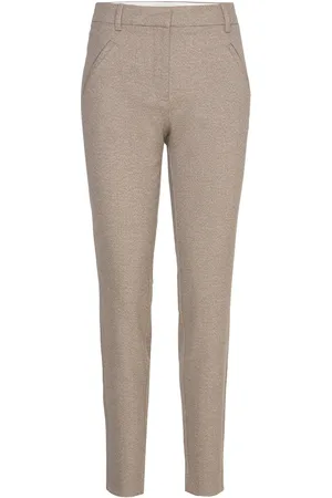Fiveunits Angeliefv Pure Bottoms Trousers Straight Leg Beige