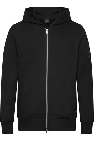 Moose Knuckles Hartsfield Zip-Up Tops Sweatshirts & Hoodies Hoodies Black