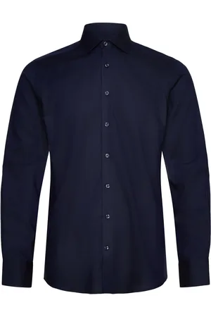 Bruun & Stengade Bs Carmelo Modern Fit Shirt Tops Shirts Business Navy