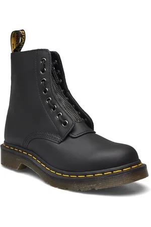 Dr. Martens 1460 Pascal Frnt Zip Black Nappa Shoes Boots Ankle Boots Ankle Boots Flat Heel Black