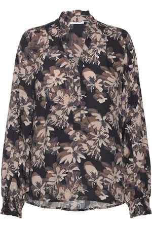 Claire Woman Cwrelinde - Shirt Tops Shirts Long-sleeved Brown