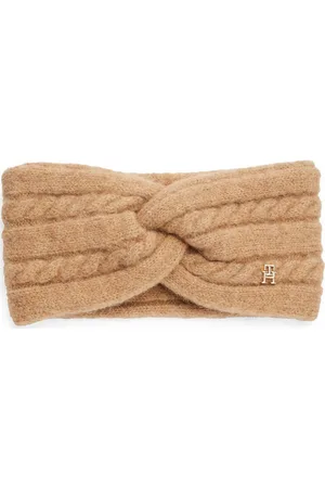 Tommy Hilfiger Th Timeless Headband Cable Accessories Headwear Headbands Beige