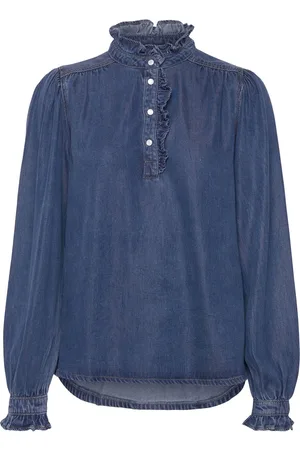 Suncoo Laura Tops Blouses Long-sleeved Blue