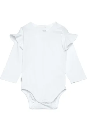 Gugguu Baby Frilla Bodysuit Bodies Long-sleeved White
