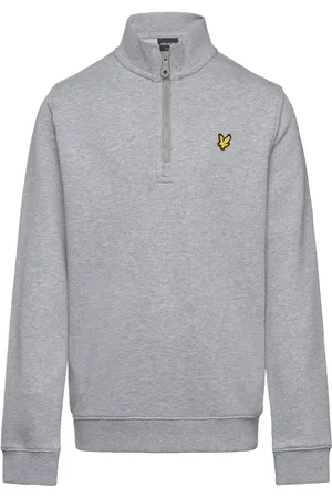 Lyle & Scott Quarter Zip Pullover Tops Knitwear Pullovers Grey