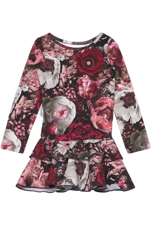 Gugguu Print Frilla Dress Dresses & Skirts Dresses Casual Dresses Long-sleeved Casual Dresses Multi/patterned