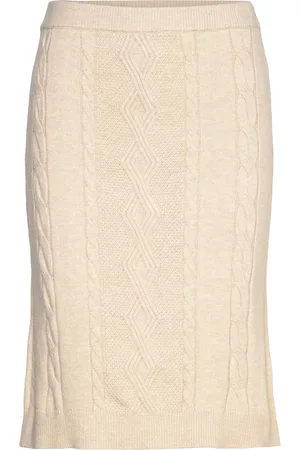 Cream Crdela Short Knit Skirt Skirts Short Skirts Beige