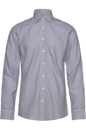 Bruun & Stengade Bs Love Slim Fit Shirt Tops Shirts Business Navy