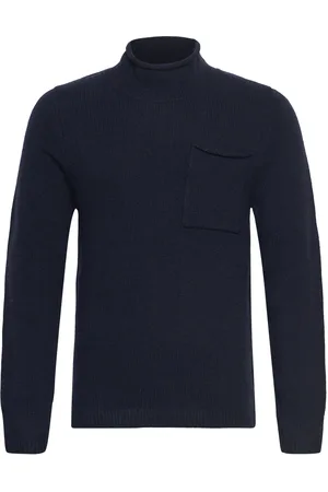 Matinique Marelaxroll Heritage Tops Knitwear Turtlenecks Navy