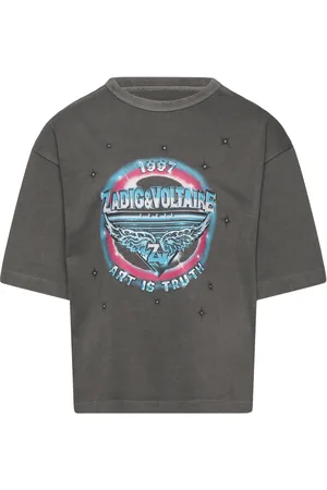 Zadig & Voltaire Short Sleeves Tee-Shirt Tops T-Kortærmet Skjorte Grey