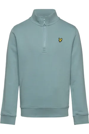 Lyle & Scott Quarter Zip Pullover Tops Knitwear Pullovers Blue