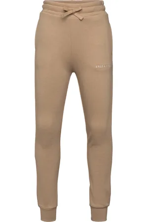 Lyle & Scott Script Embroidered Sweatpant Bottoms Sweatpants Beige