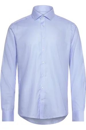 Bruun & Stengade Bs Wiggins Slim Fit Shirt Tops Shirts Business Blue