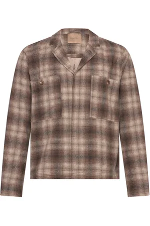 Rue de Tokyo Cosimo Japanese Wool Check Uldjakke Jakke Brown
