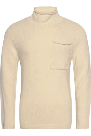 Matinique Marelaxroll Heritage Tops Knitwear Turtlenecks Cream