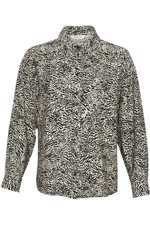 MSCH Mschamabella Shirt Aop Tops Shirts Long-sleeved Brown