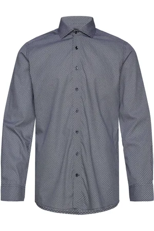 Bruun & Stengade Bs Dwight Modern Fit Shirt Tops Shirts Business Navy