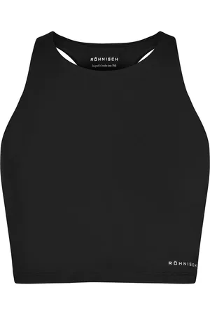 Röhnisch Flattering Cropped Racerback Sport Women Sport Clothing Sports Tops & T-shirts Sport Crop Tops Sport Sleeveless Crop Tops Black