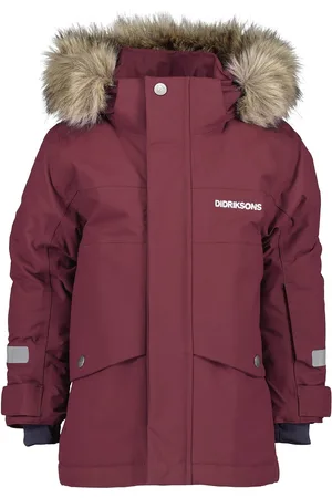 Didriksons Bjärven Kids Parka 3 Parka Jakke Burgundy