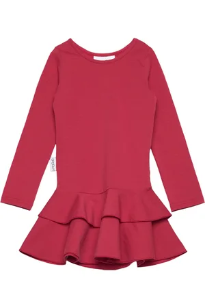 Gugguu Frilla Dress Dresses & Skirts Dresses Casual Dresses Long-sleeved Casual Dresses Red