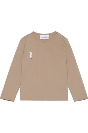 Gugguu Unisex Shirt Tops T-shirts Long-sleeved T-Skjorte Beige