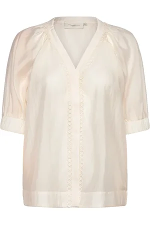 Copenhagen Muse Cmmolly-Shirt Tops Blouses Short-sleeved Cream