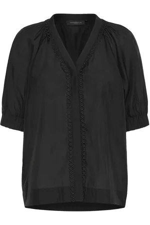 Copenhagen Muse Cmmolly-Shirt Tops Blouses Short-sleeved Black