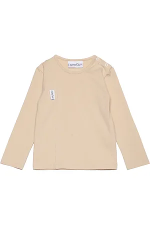 Gugguu Unisex Shirt Tops T-shirts Long-sleeved T-Skjorte Cream