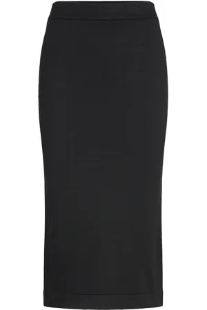 Saint Tropez Milasz Skirt Skirts Knee-length & Midi Skirts Black