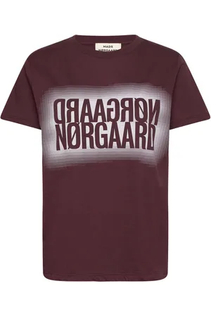 Mads Norgaard Single Organic Trenda P Tee Tops T-shirts & Tops Short-sleeved Burgundy