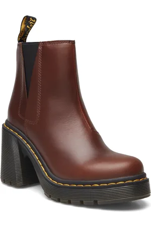Dr. Martens Spence Dark Brown Classic Pull Up Shoes Boots Ankle Boots Ankle Boots With Heel Brown