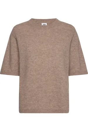 Twist & tango Ellie Short Sleeve Knit Tops Knitwear Jumpers Beige