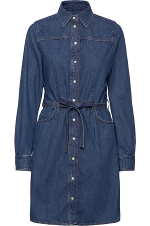 GANT Reg Denim Dress Kort Kjole Blue