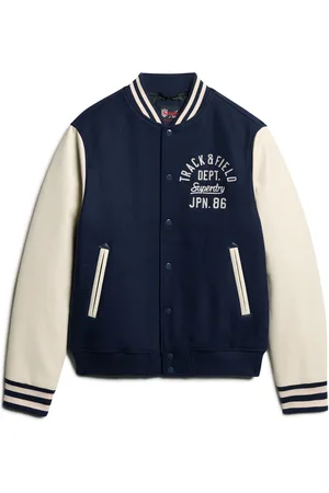 Superdry Varsity Chain Stitch Bomber Bomberjakke Jakke Blue