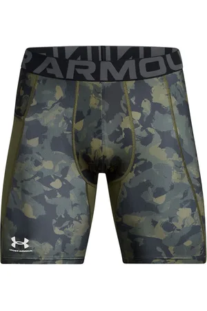 Under Armour Ua Hg Armour Prtd Comp Sts Sport Men Sport Clothing Sport Tights Sport Training Tights Khaki Green