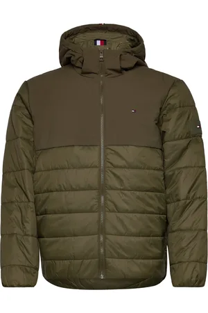 Tommy Hilfiger Cl Mixed Media Hooded Jacket Foret Jakke Khaki Green