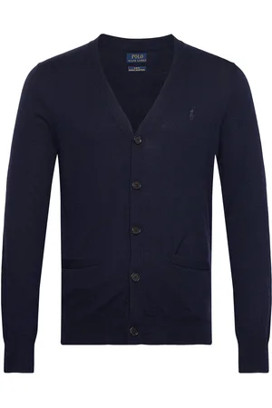 Ralph Lauren 2/30 Merino Wl Rws-Lsl-Crd Tops Knitwear Cardigans Navy