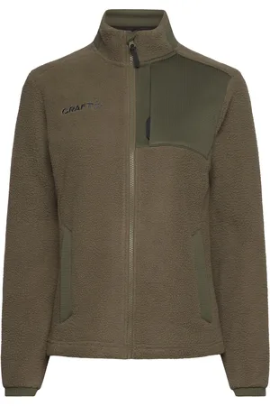 Craft Adv Explore Pile Fleece Jacket W Tops Sweatshirts & Hoodies Fleeces & Midlayers Green