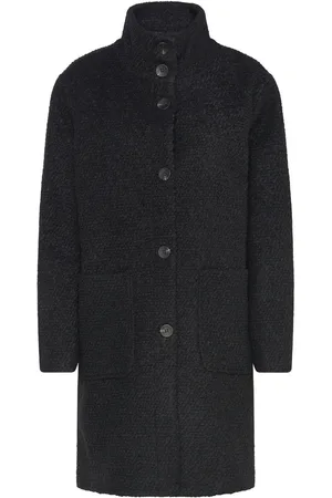 Saint Tropez Ferddysz Coat Outerwear Uldjakke Jakke Black
