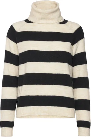 Saint Tropez Garbiesz Rollneck Pullover Tops Knitwear Turtleneck Black