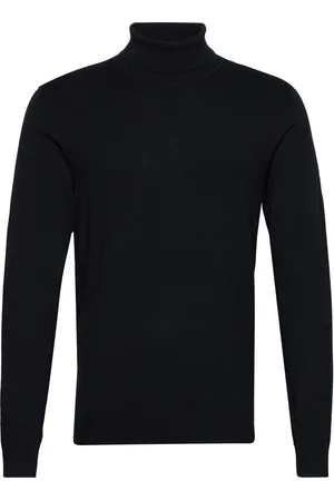 Lindbergh Mélange Roll Neck Knit Tops Knitwear Turtlenecks Blue