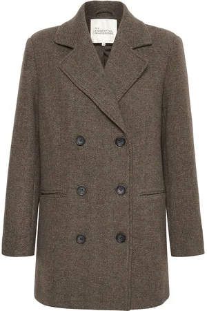My Essential Wardrobe Franniemw Short Coat Uldjakke Jakke Brown
