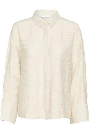 Karen by Simonsen Kbroberta Shirt Tops Shirts Long-sleeved Cream