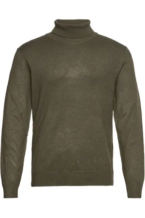 Lindbergh Mélange Roll Neck Knit Tops Knitwear Turtlenecks Khaki Green