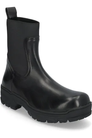 ATP Atelier Feltre Black Calf Designers Boots Ankle Boots Ankle Boots Flat Heel Black