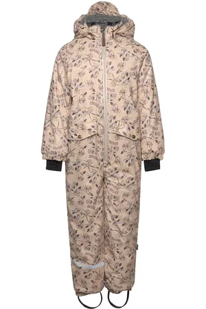 Mikk-Line Pu Snow Suit Recycled - Aop Outerwear Coveralls Snow-ski Coveralls & Sets Pink