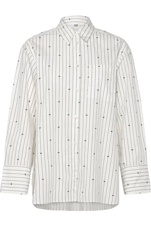 Twist & tango Fiona Logo Shirt Tops Shirts Long-sleeved White