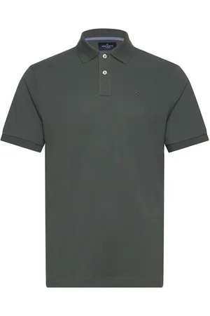 Hackett Slim Fit Logo Tops Polos Short-sleeved Green