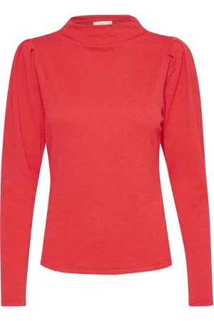Kaffe Karobin Blouse Tops Blouses Long-sleeved Red