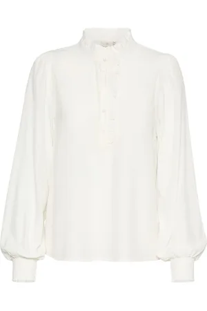 Kaffe Kadorit Blouse Tops Blouses Long-sleeved White